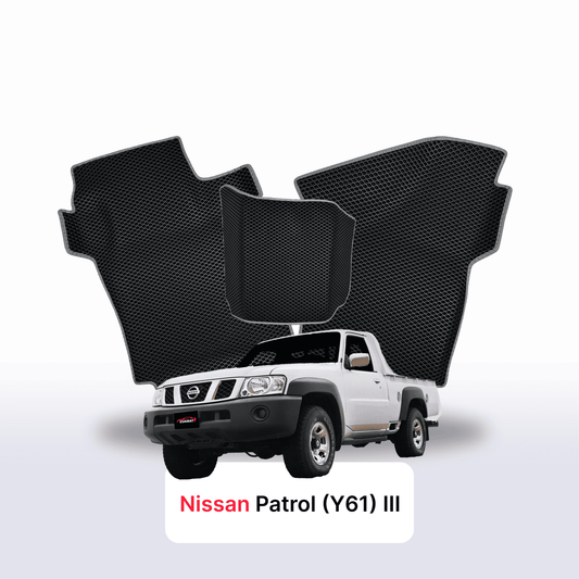 Car mats EVAMATS for Nissan Patrol(Y61) III gen 1997-2014 year PICK-UP single cabin