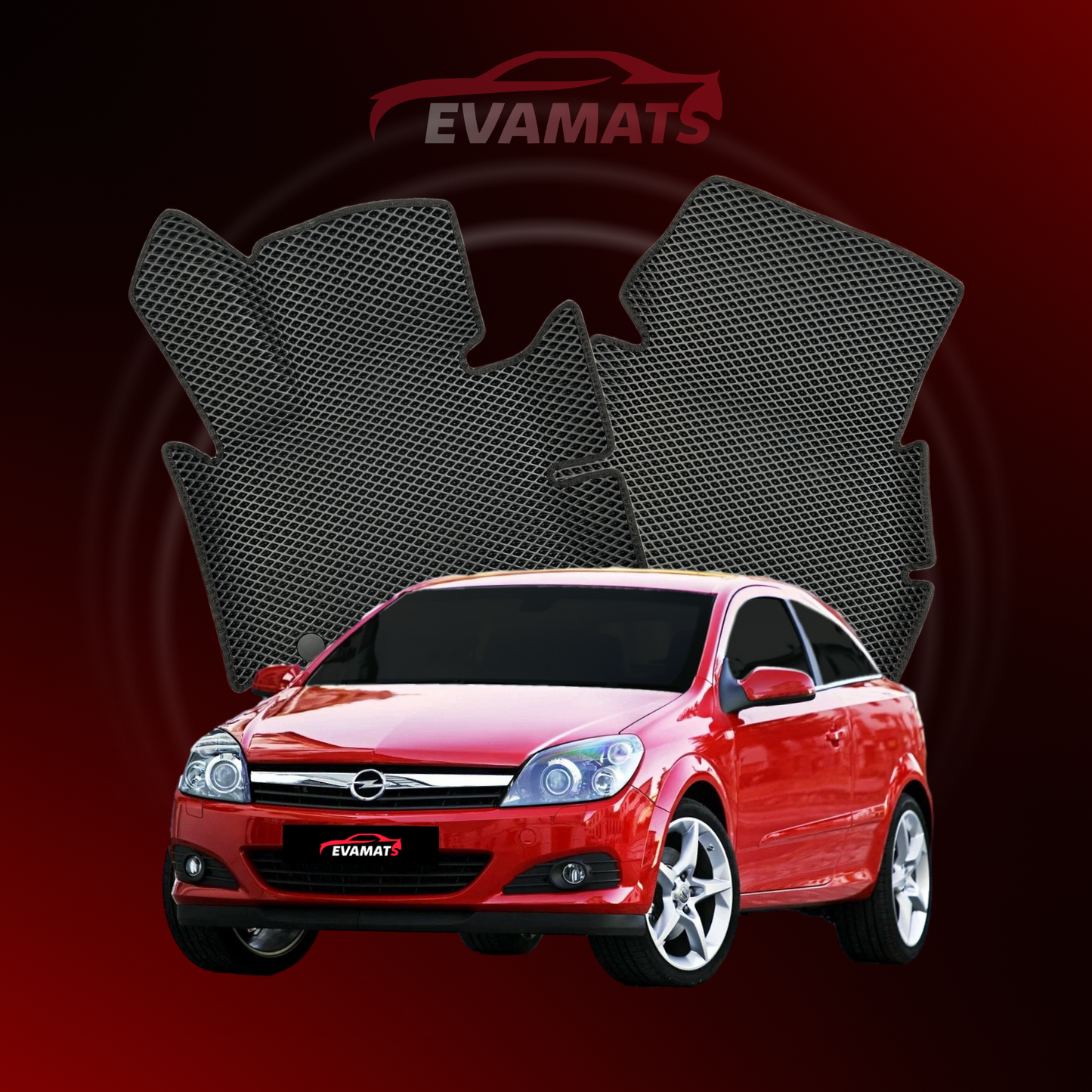 Alfombrillas de coche EVAMATS para Opel Astra H GTC 3ª generación año 2004-2014 HATCHBACK 3 puertas