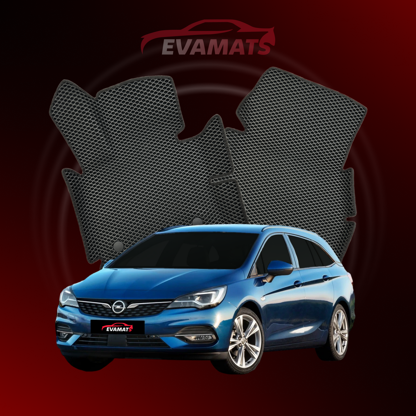 Tappetini per auto EVAMATS per Opel Astra K 5 generazione 2015-2021 anno STATION WAGON