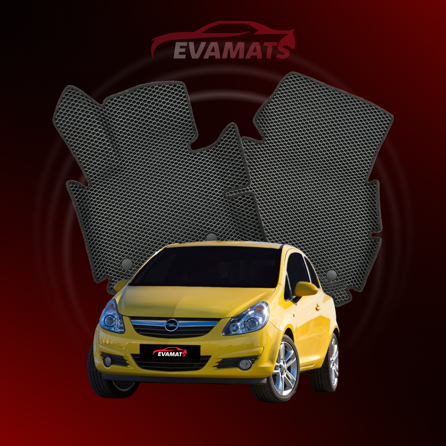 Alfombrillas de coche EVAMATS para Opel Corsa D 4ª generación año 2006-2014 HATCHBACK 3 puertas