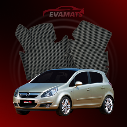 Fußmatten EVAMATS für Opel Corsa D 4. Generation 2006–2014, Schrägheck, 5-türig