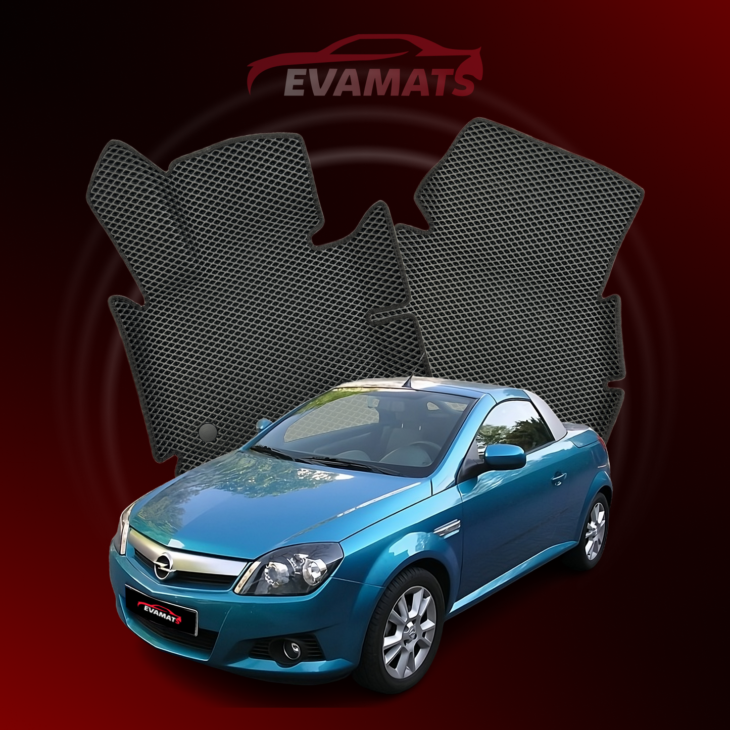 Autokoberce EVAMATS pre Opel Tigra Twin Top 2 gen 2004-2009 rok COUPE