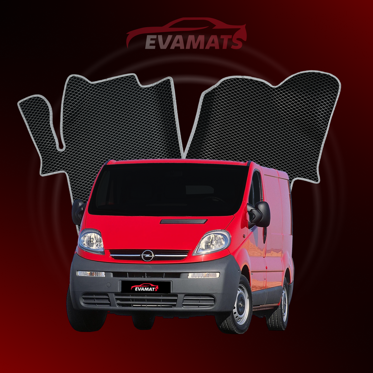 Tappetini per auto EVAMATS per Opel Vivaro A 1 generazione 2001-2014 anno VAN