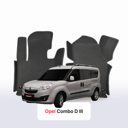Car mats EVAMATS for Opel Combo D 3 gen 2011-2017 year MINIVAN LWB