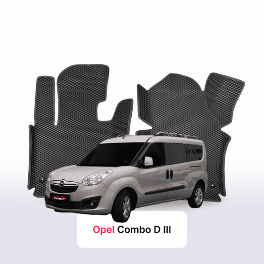Car mats EVAMATS for Opel Combo D 3 gen 2011-2017 year MINIVAN LWB