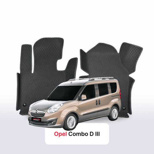 Car mats EVAMATS for Opel Combo D 3 gen 2011-2017 year MINIVAN SWB