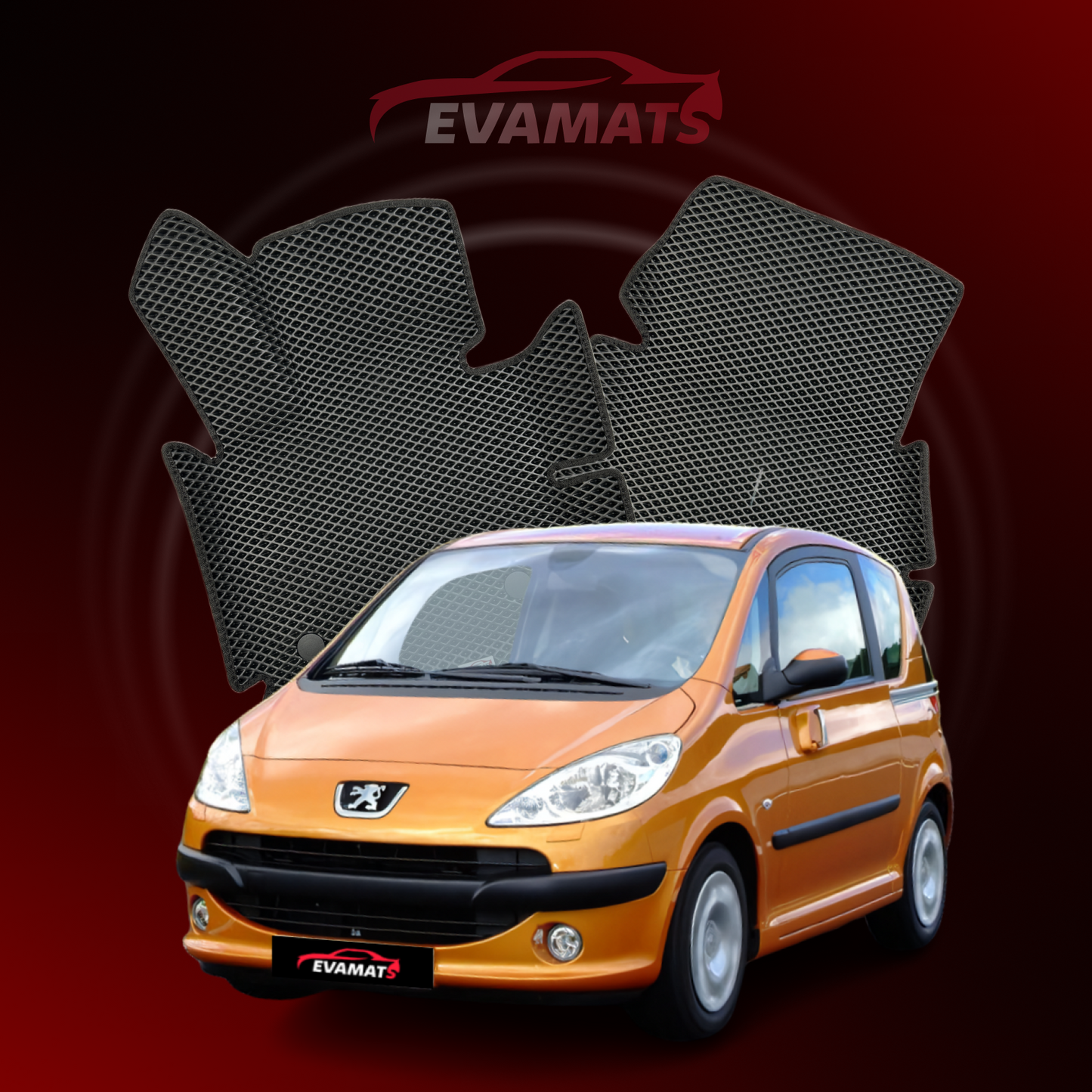 Tappetini per auto EVAMATS per Peugeot 1007 1a generazione 2005-2009 anno MINIVAN