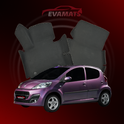 Tappetini per auto EVAMATS per Peugeot 107(MT) 1 generazione 2005-2014 anno HATCHBACK 5 porte