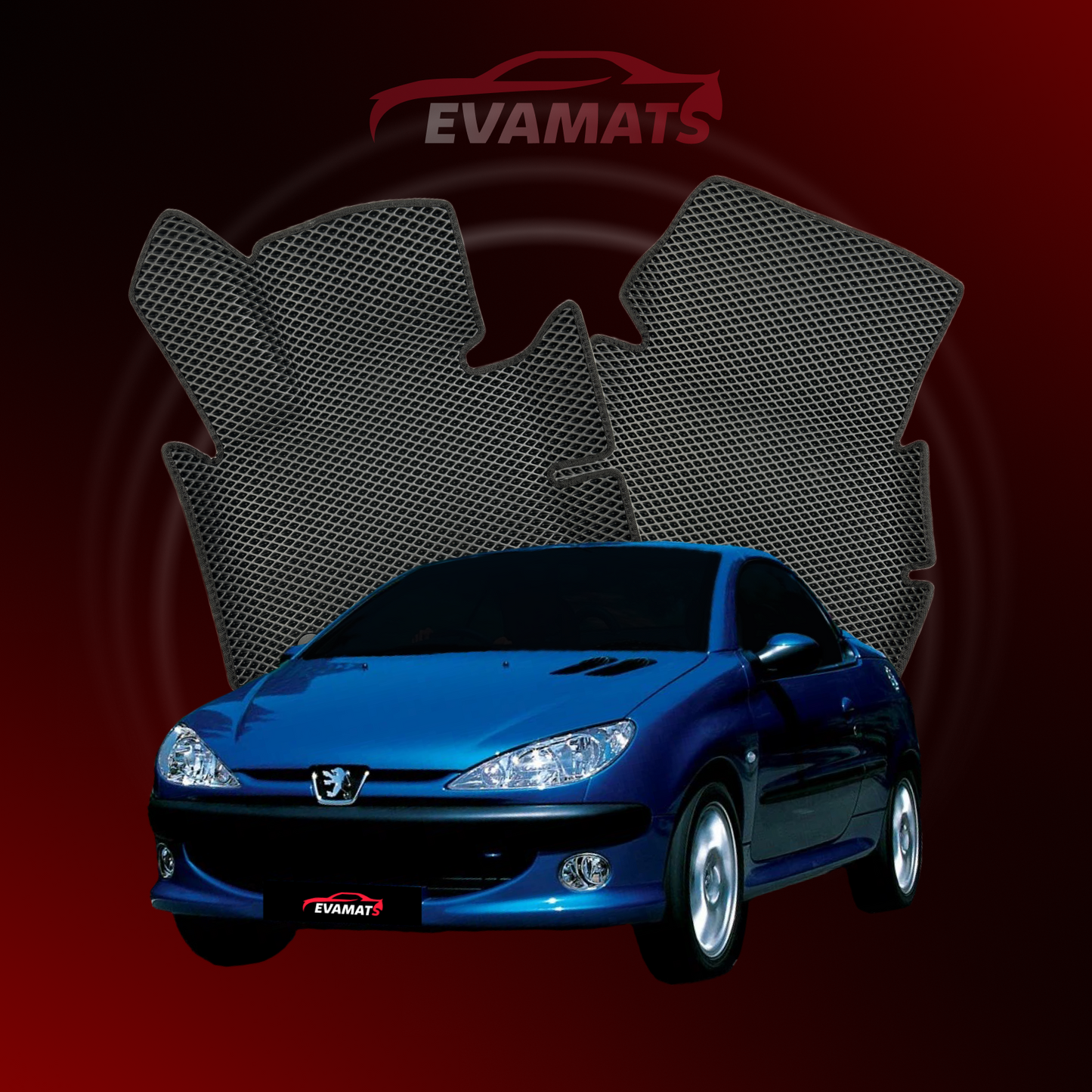 Fußmatten EVAMATS für Peugeot 206(MT) 1. Generation 1998-2012 Jahr CABRIO