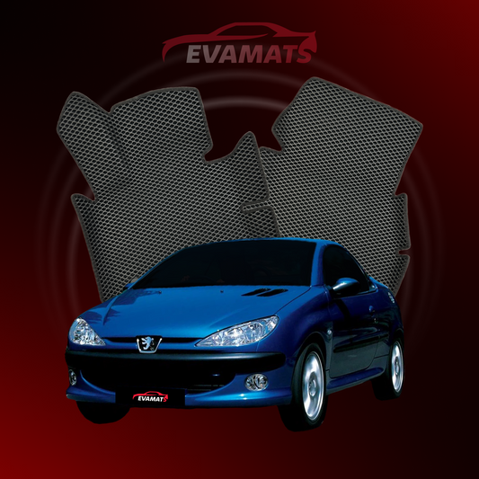 Alfombrillas de coche EVAMATS para Peugeot 206(MT) 1ª generación 1998-2012 CABRIO