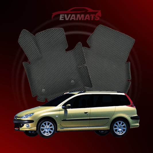 Tappetini per auto EVAMATS per Peugeot 206(MT) 1 generazione 1998-2012 anno STATION WAGON