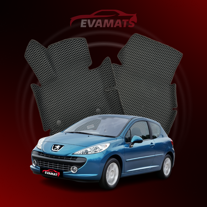 Tappetini per auto EVAMATS per Peugeot 207(MT) 1 generazione 2006-2015 anno HATCHBACK 3 porte