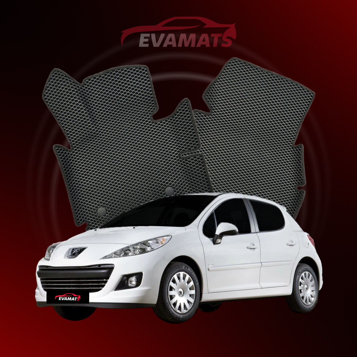 Car mats EVAMATS for Peugeot 207(MT) 1 gen 2006-2015 year HATCHBACK 5 door