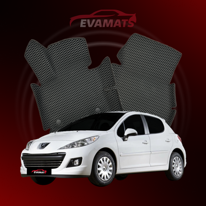 Alfombrillas de coche EVAMATS para Peugeot 207(MT) 1ª generación 2006-2015 HATCHBACK 5 puertas