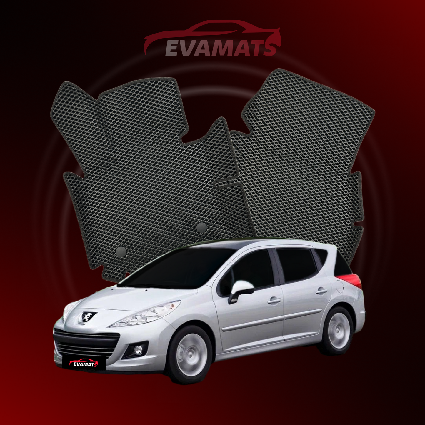 Fußmatten EVAMATS für Peugeot 207(MT) 1 Gen 2006-2015 Jahr KOMBI