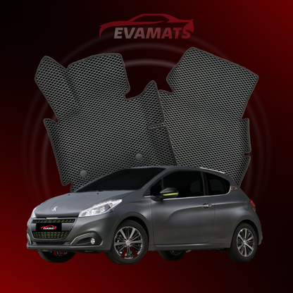 Tapis de voiture EVAMATS pour Peugeot 208(MT) 1 gen 2012-2019 année HATCHBACK 3 portes