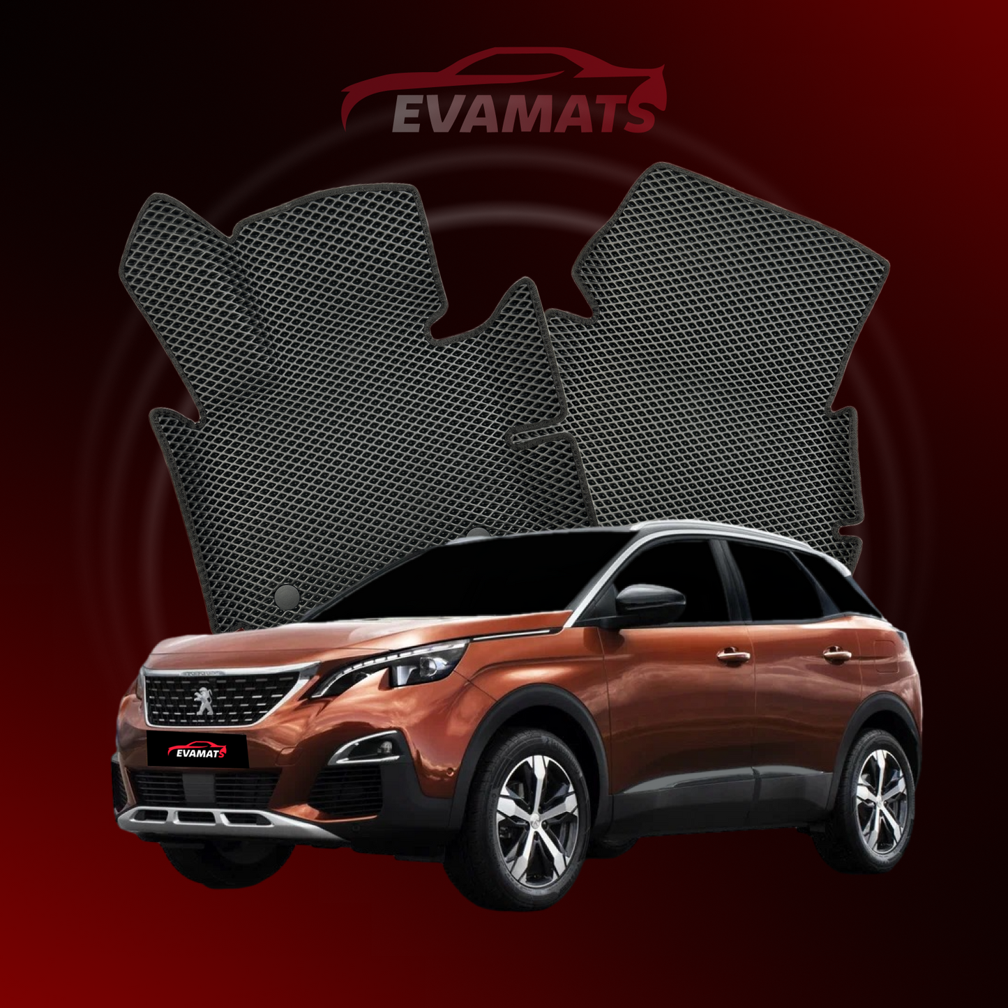 Autokoberce EVAMATS pre SUV Peugeot 3008(AT) 2 gen 2016-2025