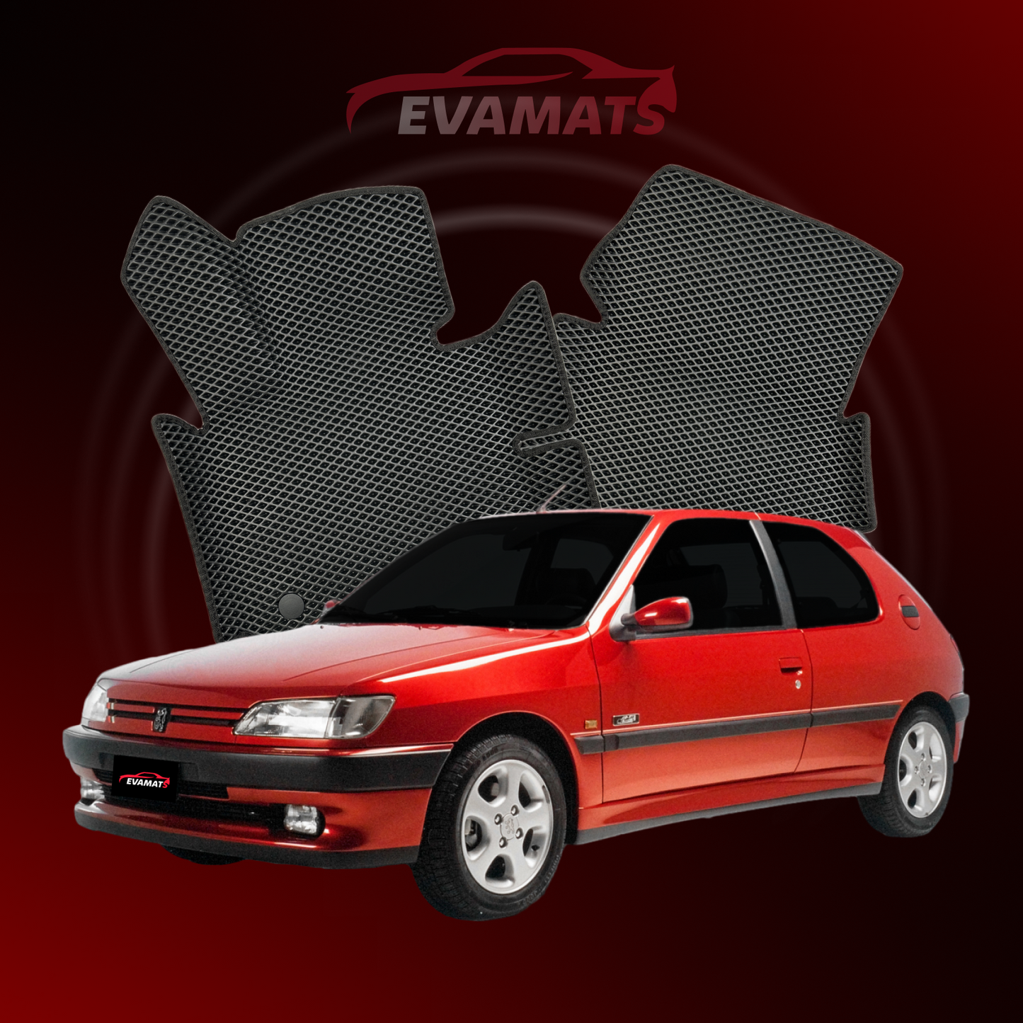 Tapis de voiture EVAMATS pour Peugeot 306(MT) 1 génération 1993-2002 année HATCHBACK 3 portes