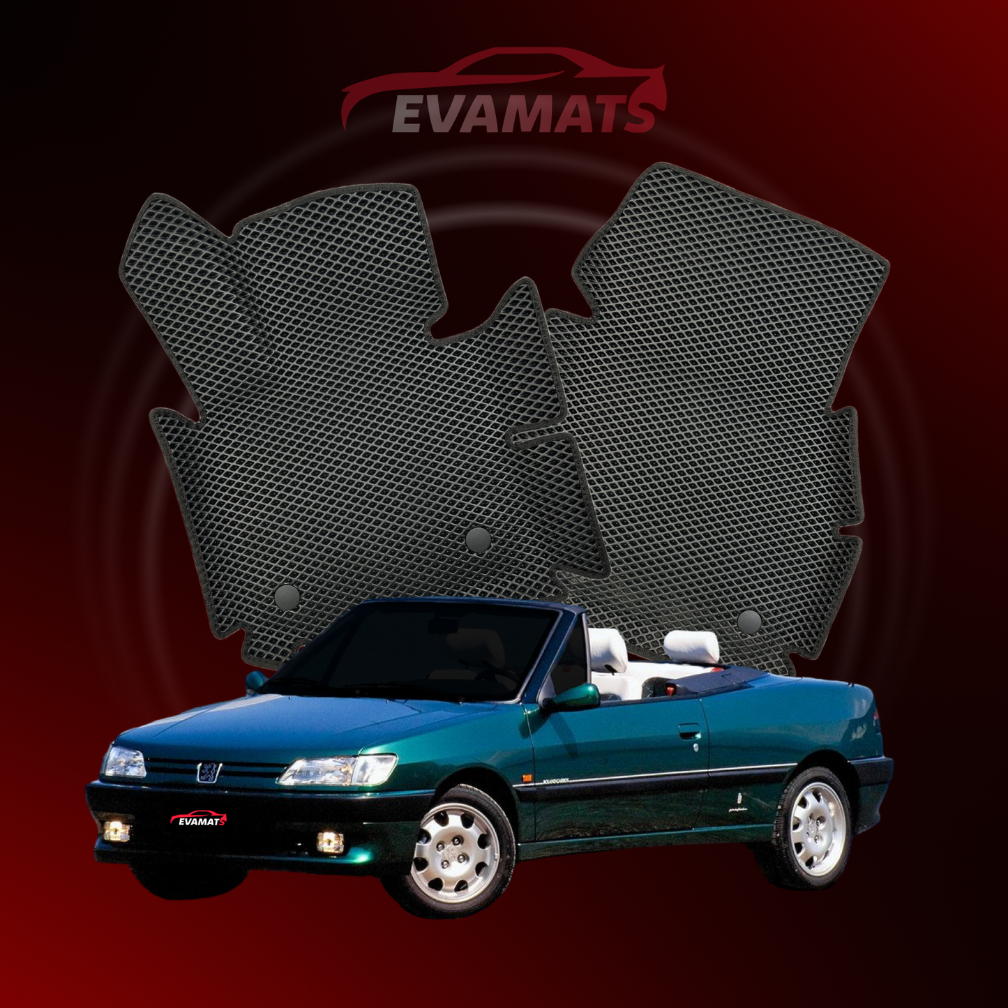 Tapis de voiture EVAMATS pour Peugeot 306(MT) 1 gen 1993-2002 année CABRIO