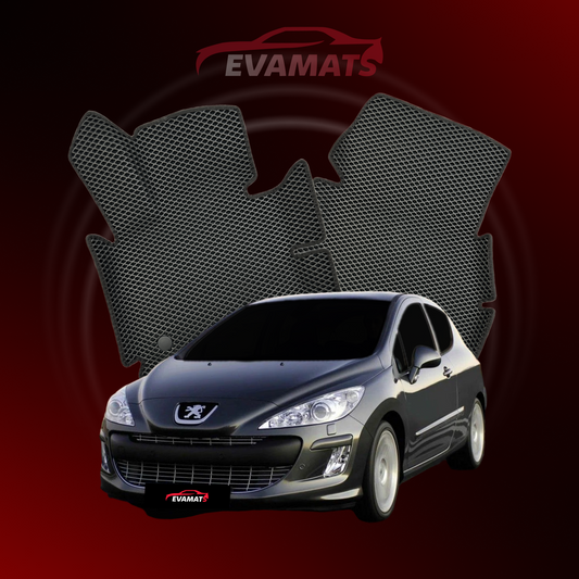 Car mats EVAMATS for Peugeot 308(MT) 1 gen 2007-2015 year HATCHBACK 3 door