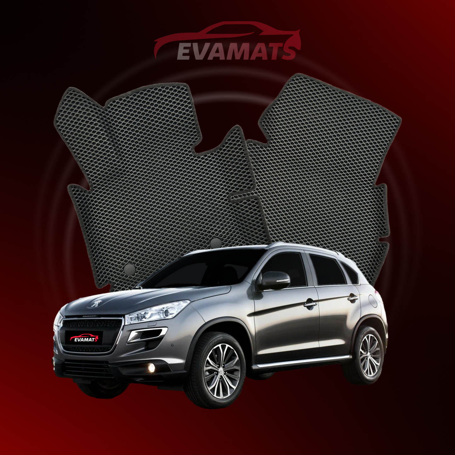 Autokoberce EVAMATS pro Peugeot 4008(CTV) 1 gen 2012-2017 SUV