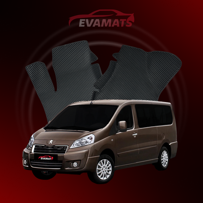 Alfombrillas de coche EVAMATS para Peugeot Expert(MT) 2ª generación año 2007-2016 MINIVAN LONG