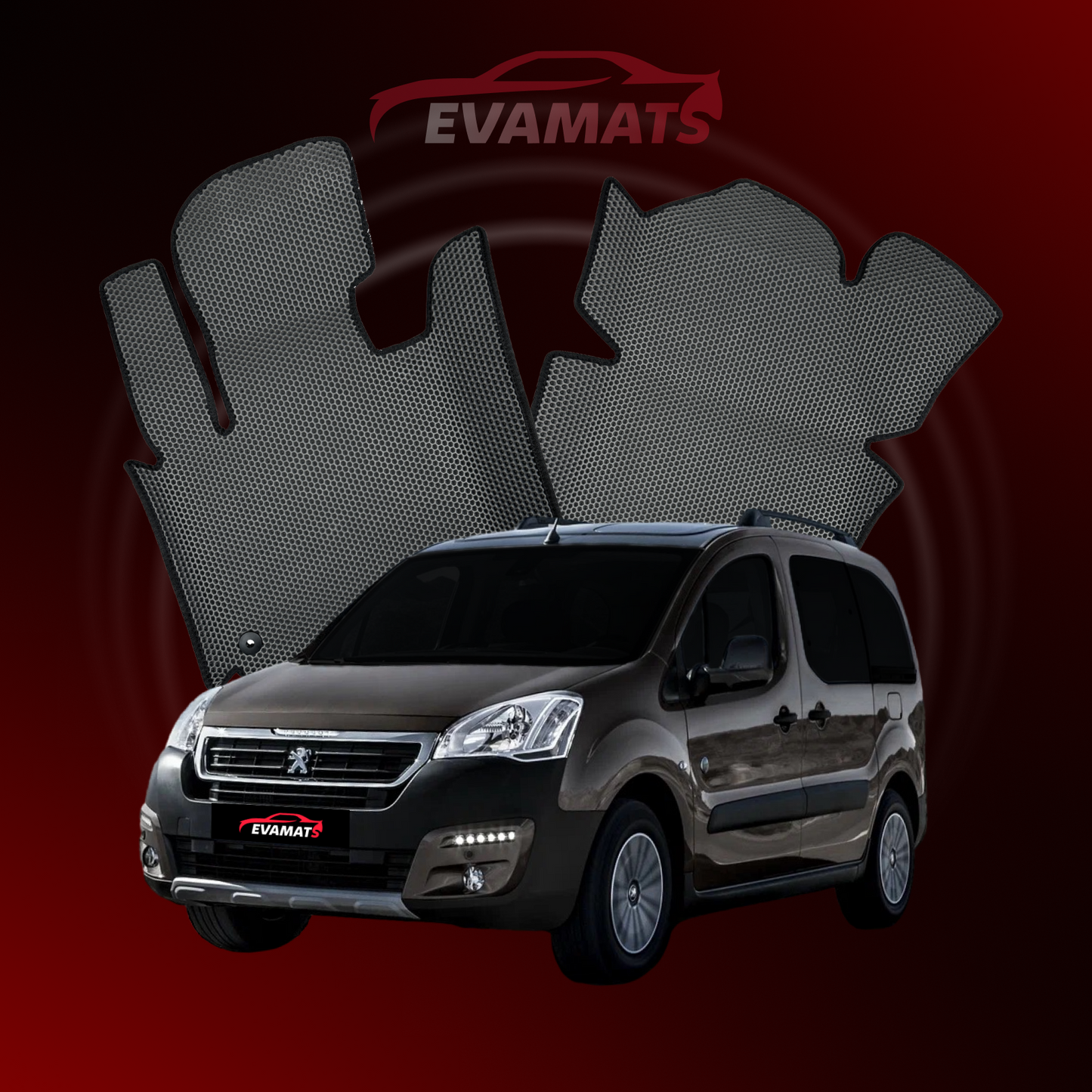 Tapis de voiture EVAMATS pour Peugeot Partner(MT) 2 gen 2008-2025 année MINIVAN