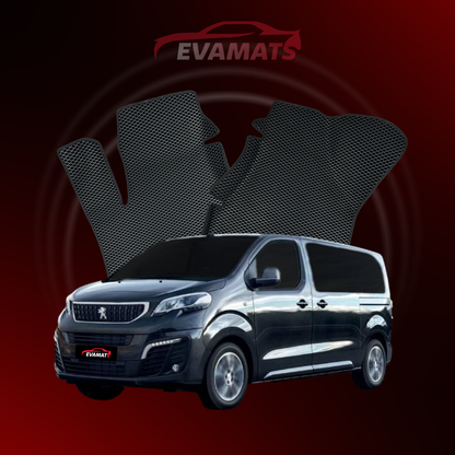 Tappetini per auto EVAMATS per Peugeot Traveller 1 generazione 2016-2025 anno MINIVAN LUNGO