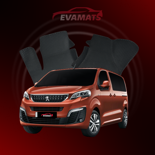 Alfombrillas de coche EVAMATS para Peugeot Traveller 1ª generación año 2016-2025 MINIVAN