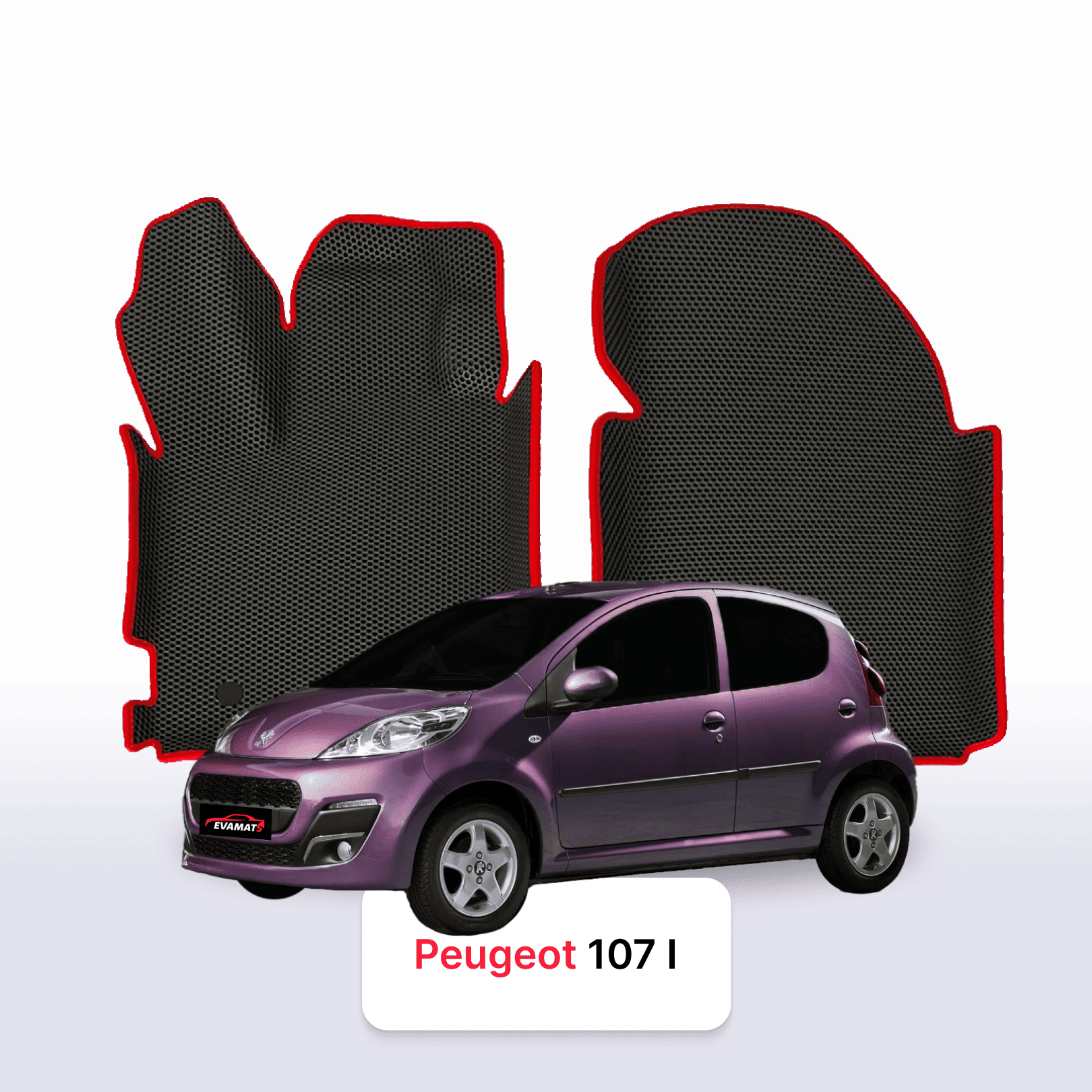 Car mats EVA for Peugeot 107(MT) 1 gen 2005-2014 year HATCHBACK 5 door