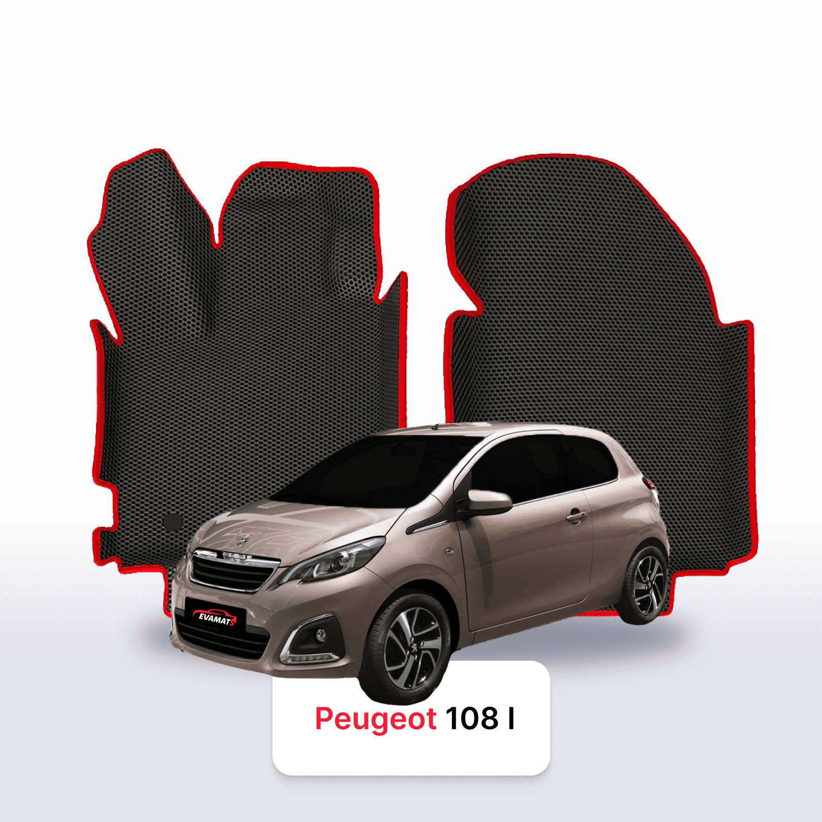 Car mats EVA for Peugeot 108 1 gen 2014-2021 year HATCHBACK 3 door