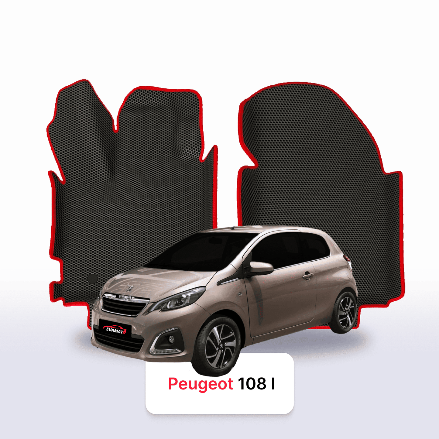 Car mats EVAMATS for Peugeot 108 1 gen 2014-2021 year HATCHBACK 3 door