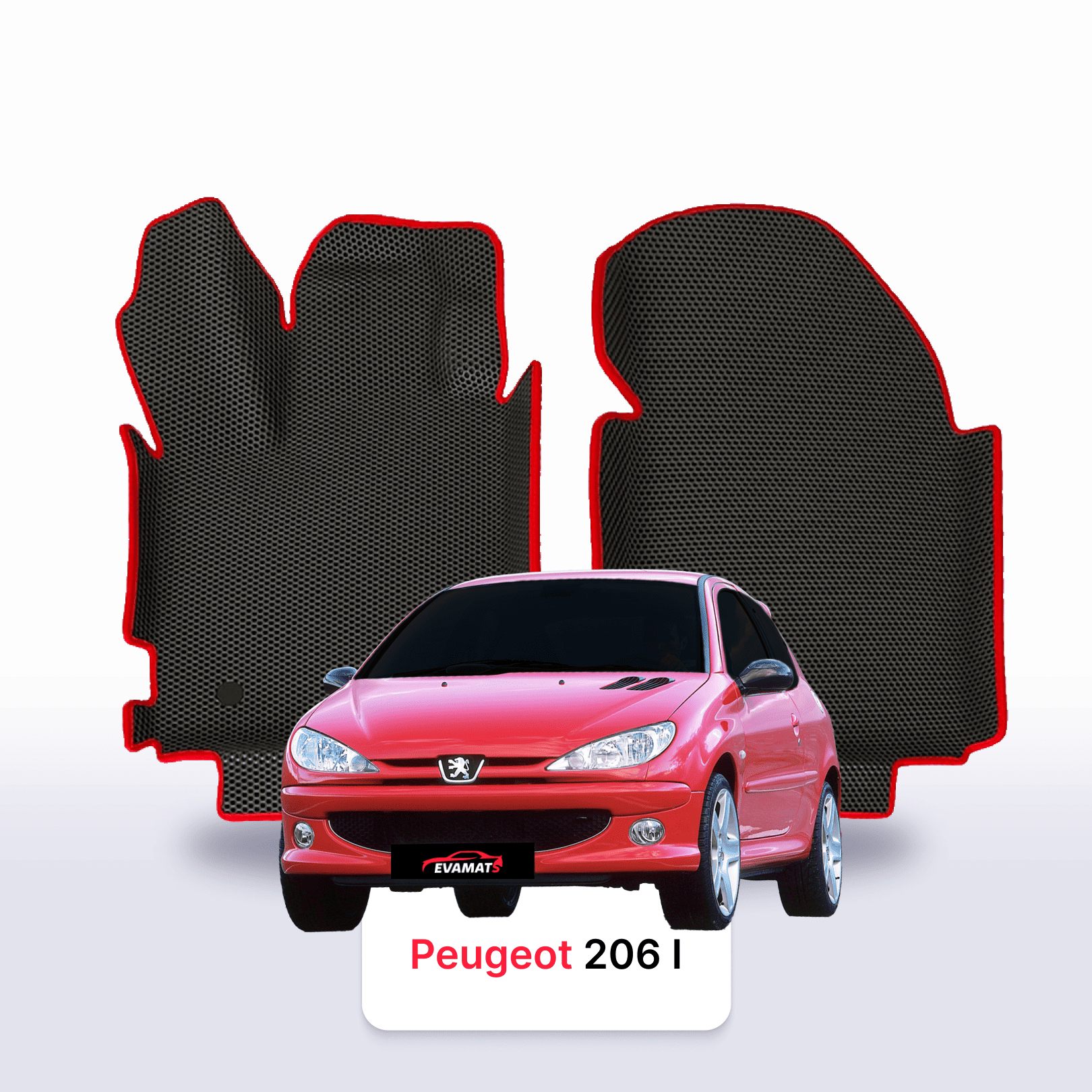 Car mats EVA for Peugeot 206(MT) 1 gen 1998-2012 year HATCHBACK 3 door