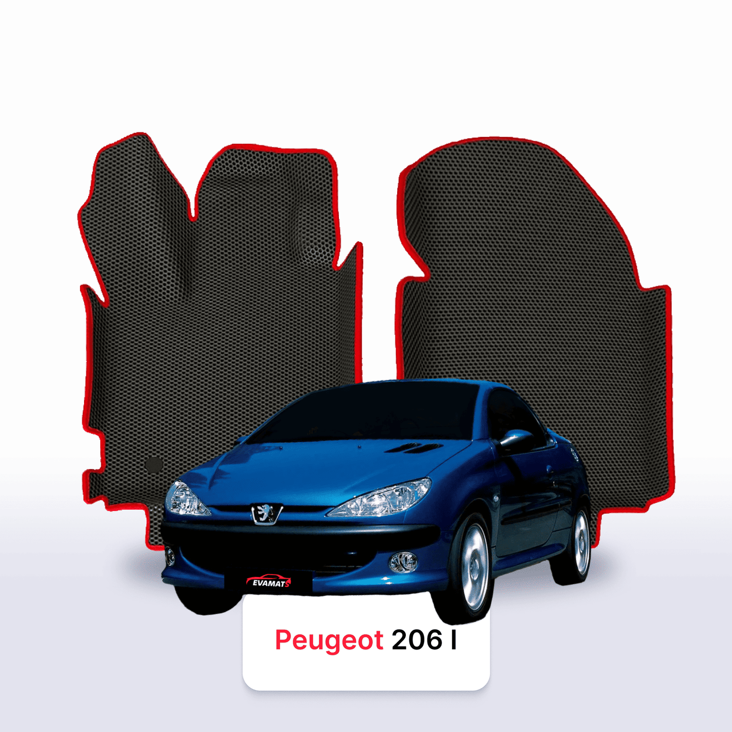 Car mats EVAMATS for Peugeot 206(MT) 1 gen 1998-2012 year CABRIO