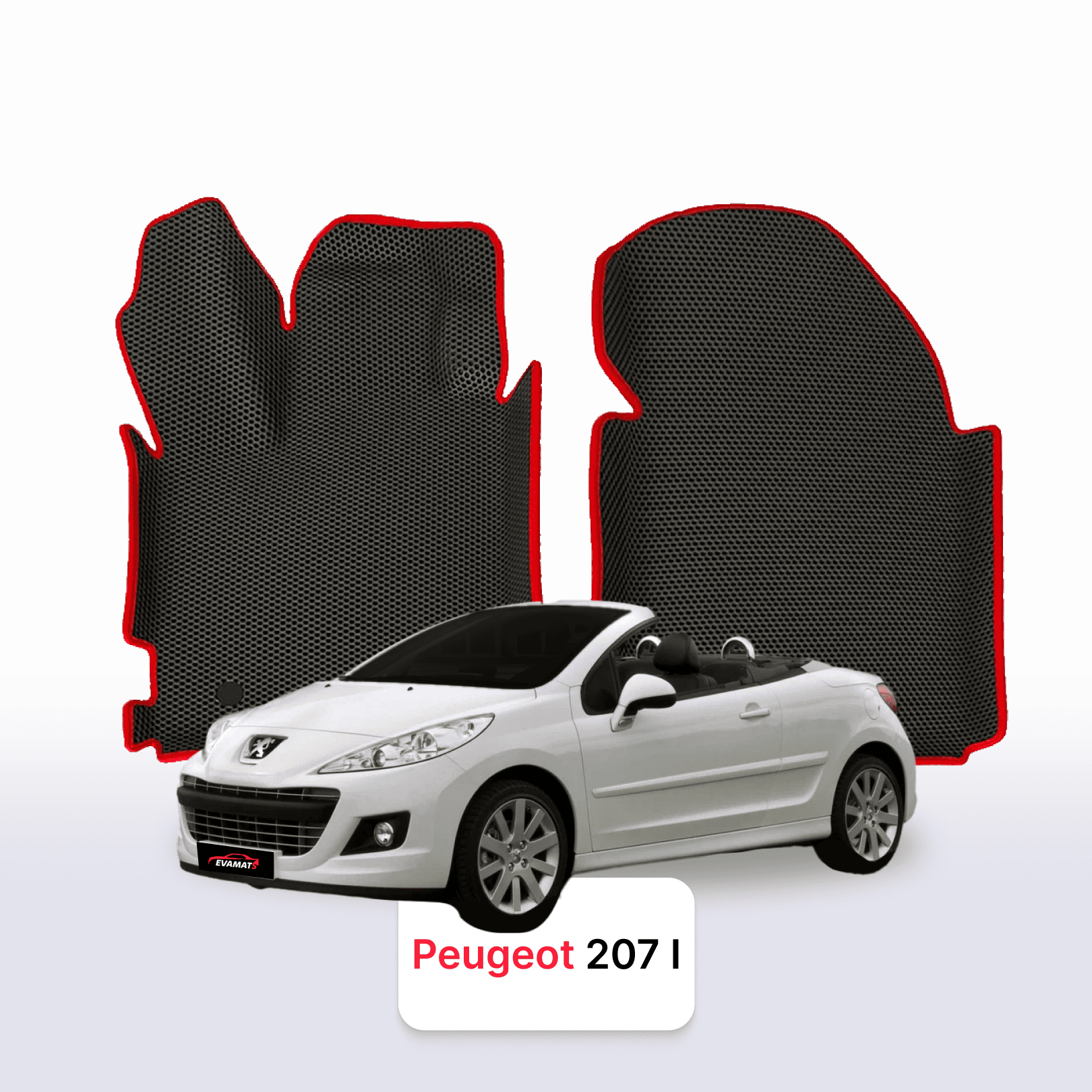 Car mats EVA for Peugeot 207(MT) 1 gen 2006-2015 year CABRIO