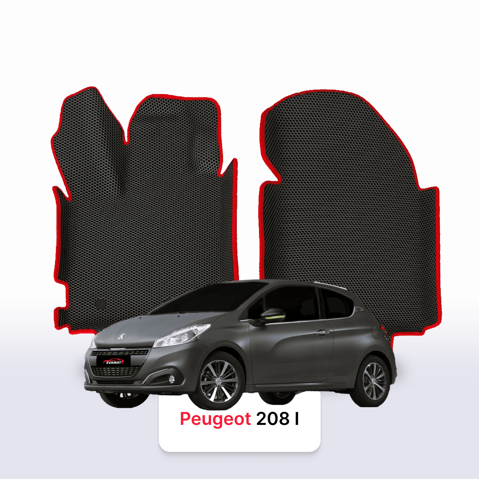 Car mats EVA for Peugeot 208(MT) 1 gen 2012-2019 year HATCHBACK 5 door