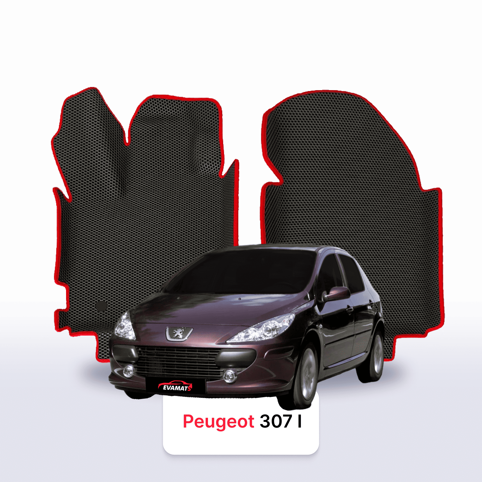 Car mats EVA for Peugeot 307(MT) 1 gen 2001-2008 year HATCHBACK 5 door