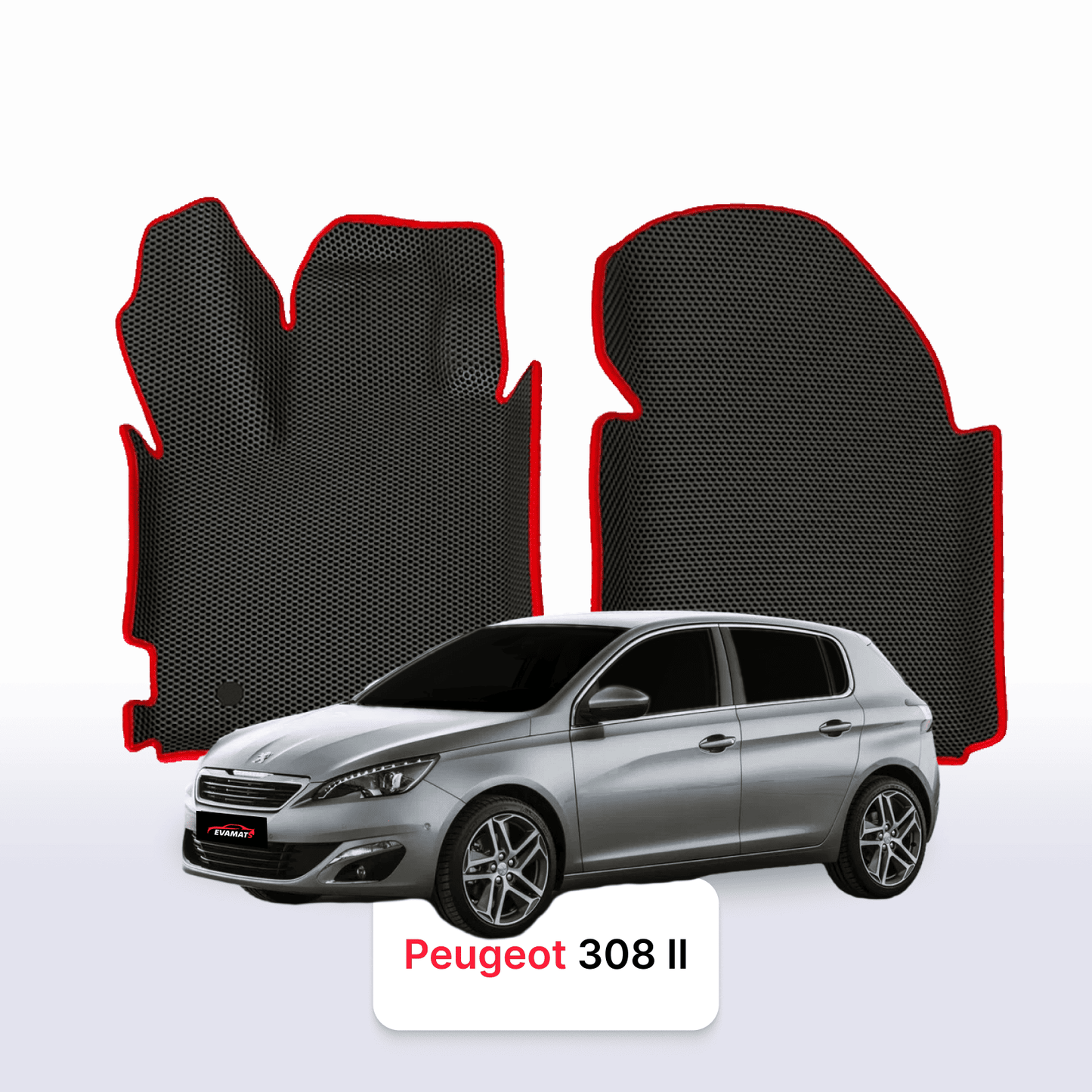 Car mats EVAMATS for Peugeot 308(MT) 2 gen 2013-2021 year HATCHBACK 5 door