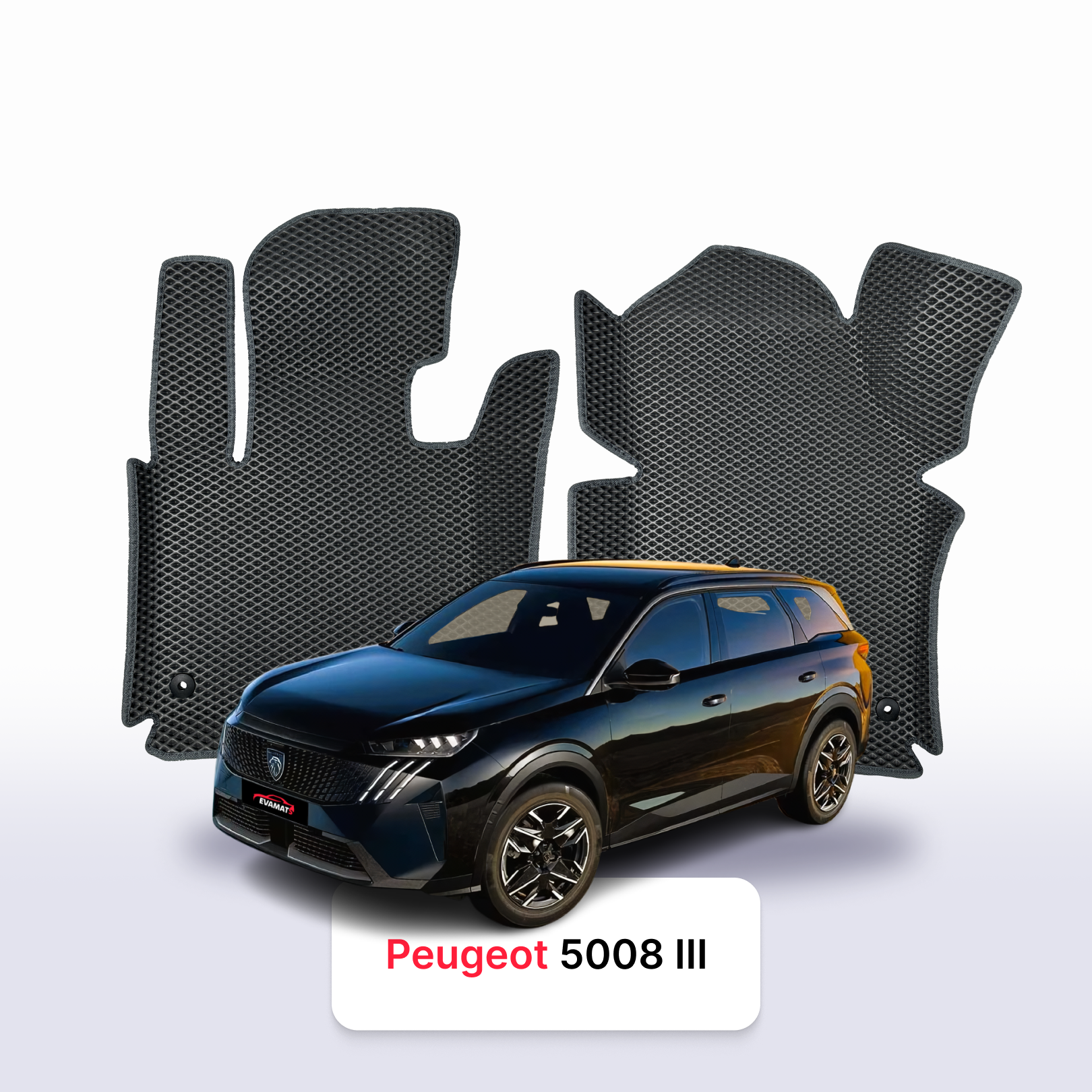 Car mats EVA for Peugeot 5008 3 gen 2024-2028 year SUV