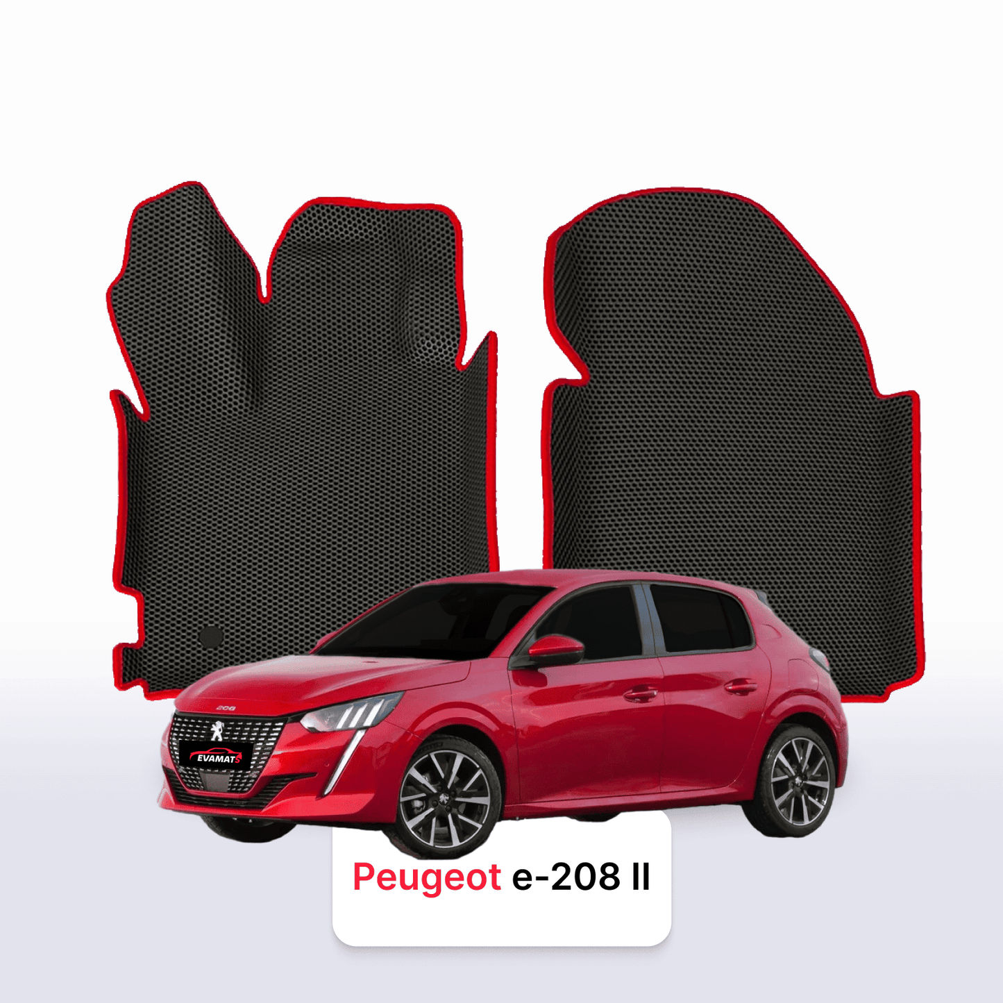 Car mats EVAMATS for Peugeot E-208(MT) 2 gen 2019-2025 year Electric HATCHBACK 5 door