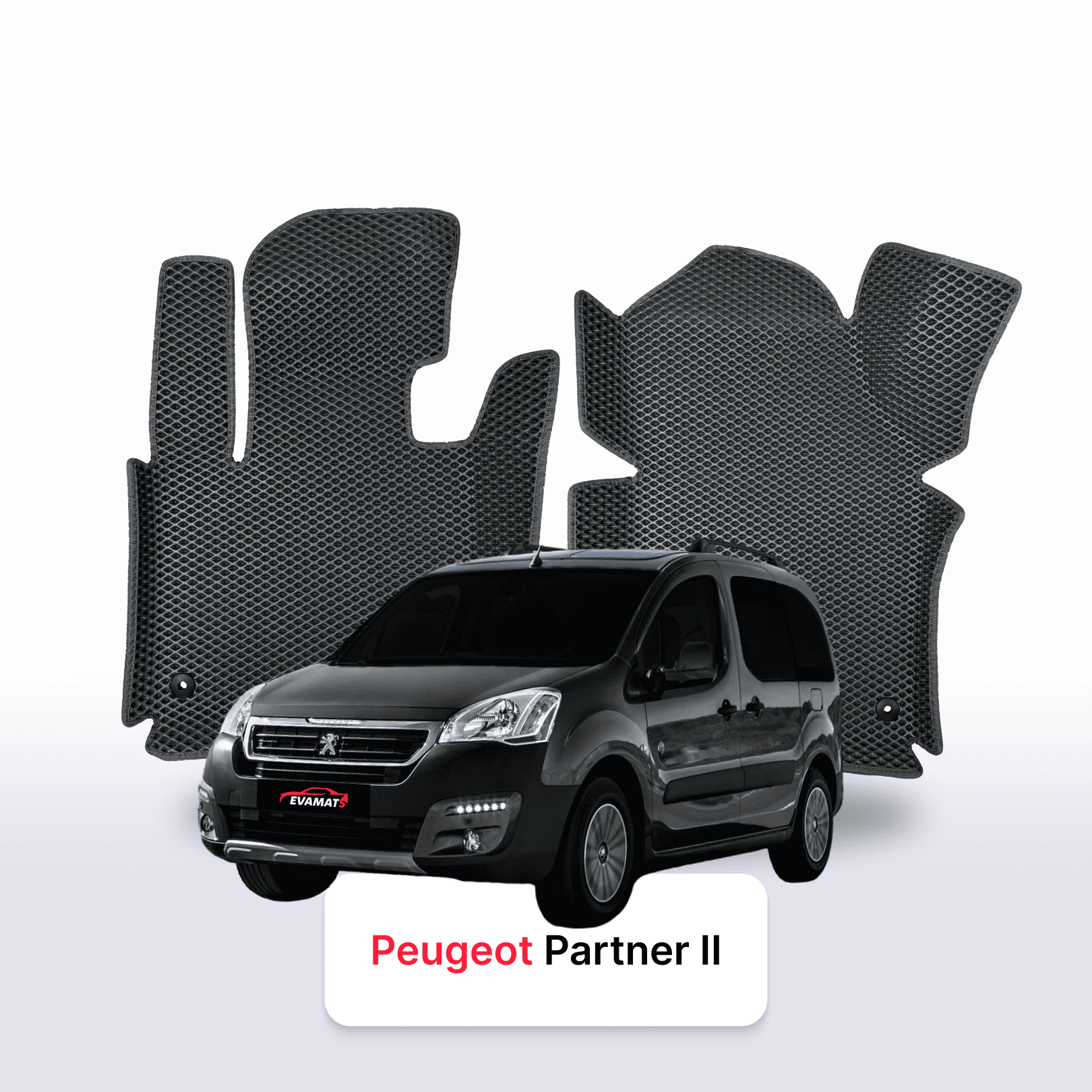 Car mats EVAMATS for Peugeot Partner(MT) 2 gen 2008-2025 year MINIVAN