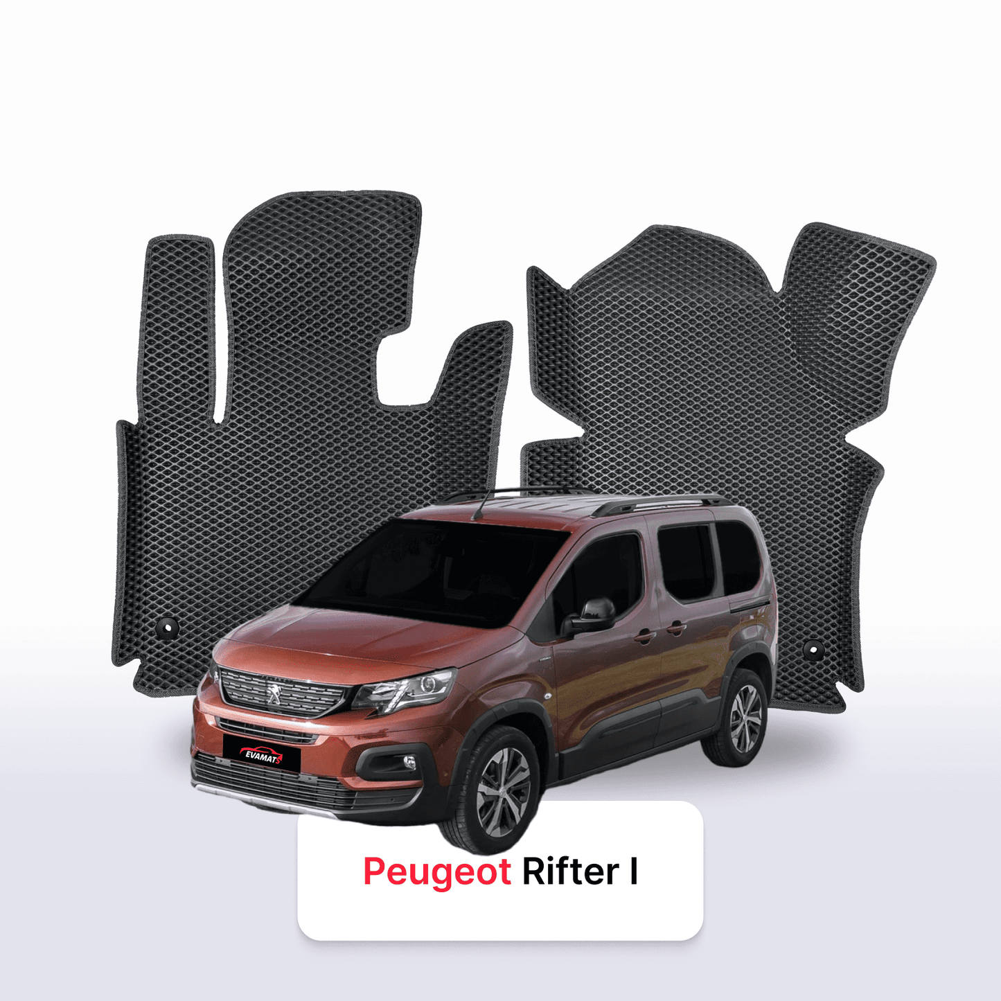 Car mats EVAMATS for Peugeot Rifter(MT) 1 gen 2018-2025 year MINIVAN
