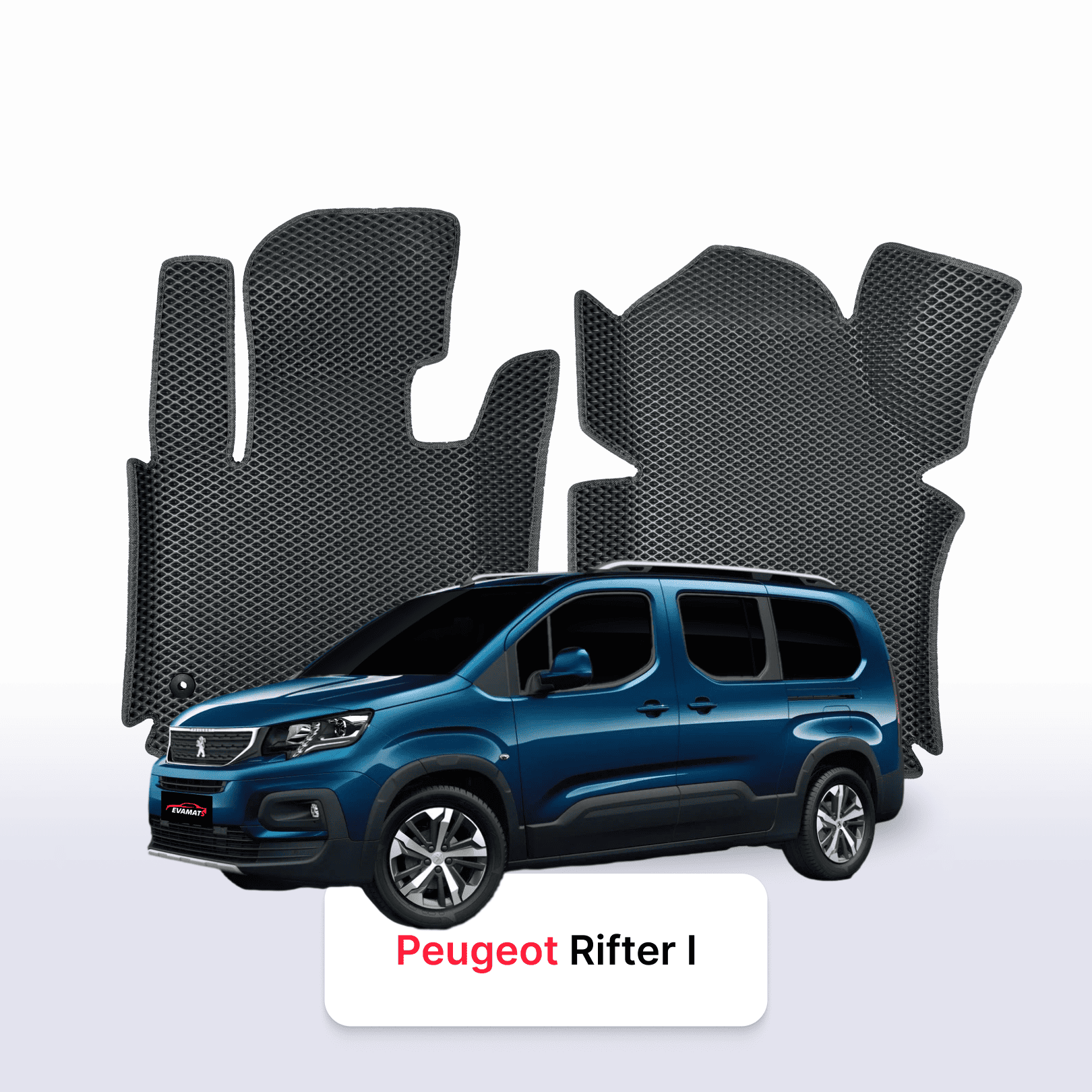 Car mats EVAMATS for Peugeot Rifter(MT) 1 gen 2018-2025 year MINIVAN LONG