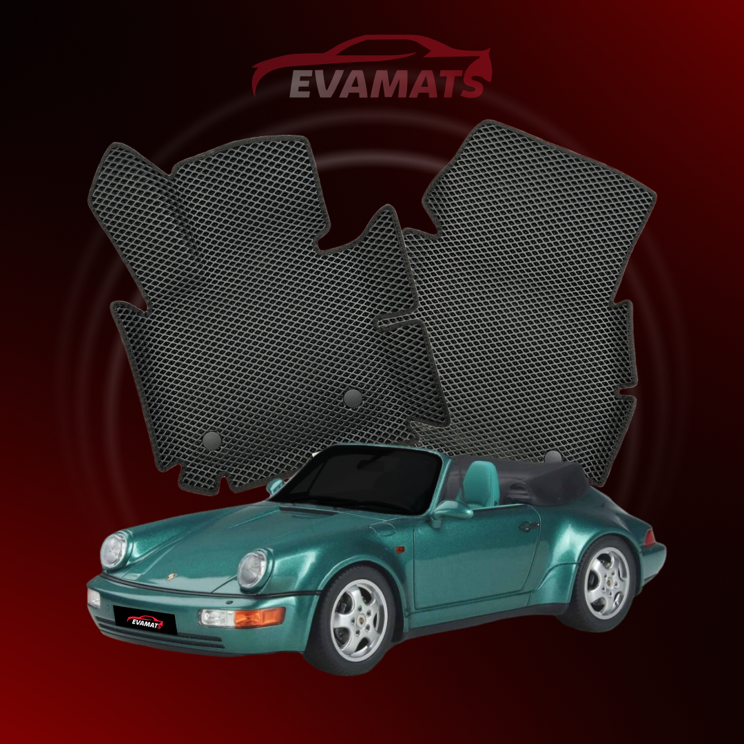 Car mats EVAMATS for Porsche 911(964) 3 gen 1988-1994 year CABRIO