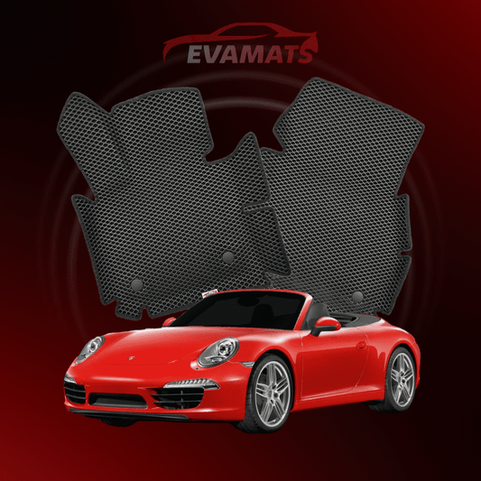 Car mats EVAMATS for Porsche 911(991) 7 gen 2011-2019 year CABRIO