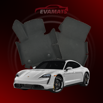 Car mats EVAMATS for Porsche Taycan 1 gen 2019-2024 year Electric SEDAN