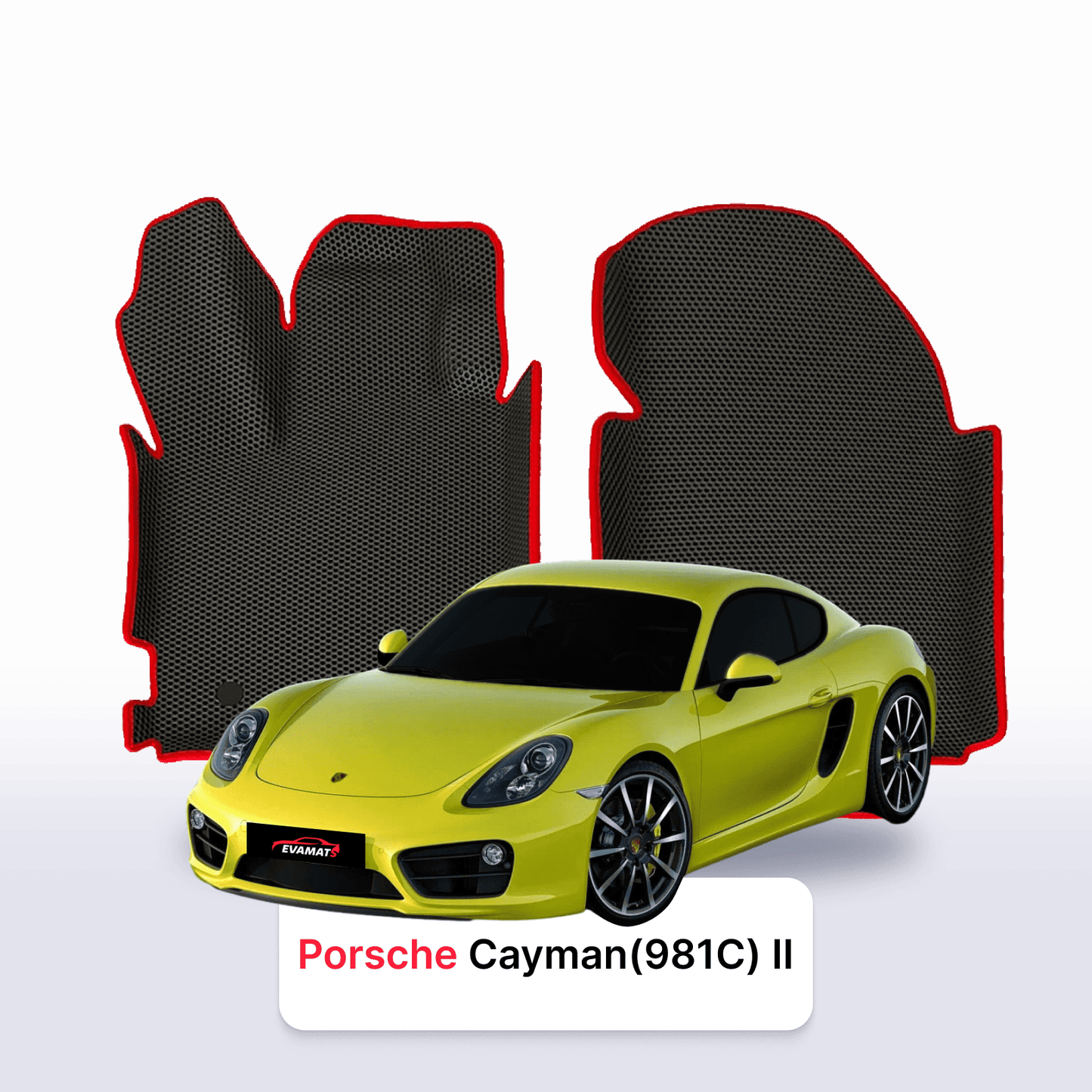 Car mats EVAMATS for Porsche Cayman (981C) 2 gen 2013-2016 year COUPE