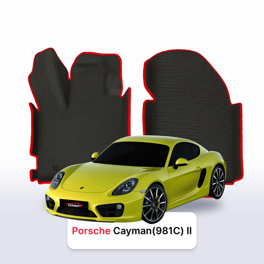 Car mats EVAMATS for Porsche Cayman (981C) 2 gen 2013-2016 year COUPE