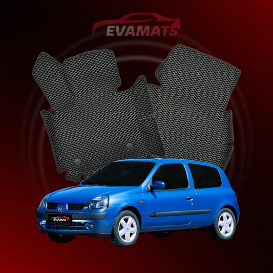 Alfombrillas de coche EVAMATS para Renault Clio 2ª generación año 2001-2013 HATCHBACK 3 puertas