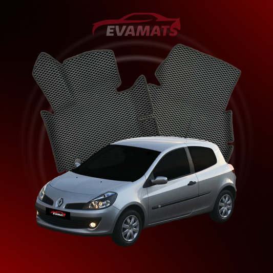 Alfombrillas de coche EVAMATS para Renault Clio 3ª generación año 2005-2014 HATCHBACK 3 puertas